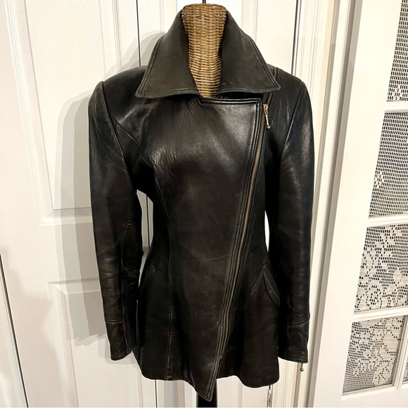 Vintage Simard & Voyer lamb skin genuine leather jacket , Sz S - Picture 3 of 17